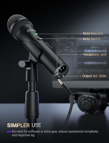 FIFINE USB/XLR Dynamic Microphone for Podcast Recording, Studio Handheld Mic with Desktop Stand for Vocal, Voice Over, Streaming, Black-AmpliTank TANK2 - Image 6