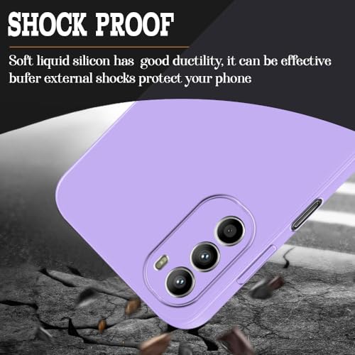 Image of Back Cover for Motorola Moto G62 5G | Full Camera Protection | Premium Liquid Silicon Case | Flexible Bumper Case for Motorola Moto G62 5G (Purple)
