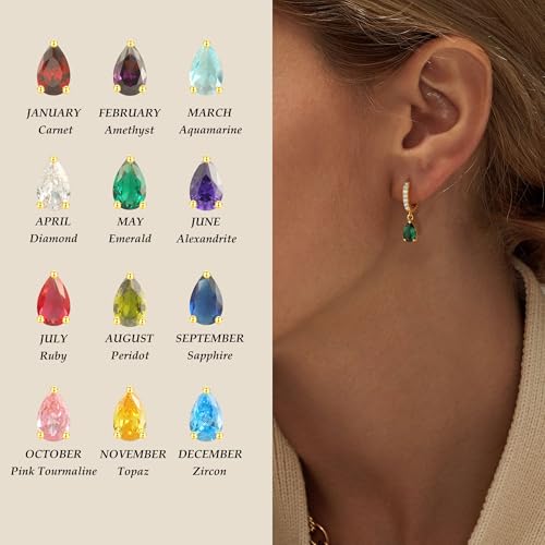 TOBENY Dangle Earrings for Women Trendy Dainty Diamond Birthstone Gifts by TOBENY - Used condition - Image 3