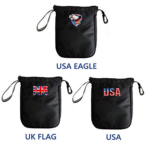 FINGER TEN Golf Pouch Bag Valuables Tee Clip Zipper Hook, with Free 4