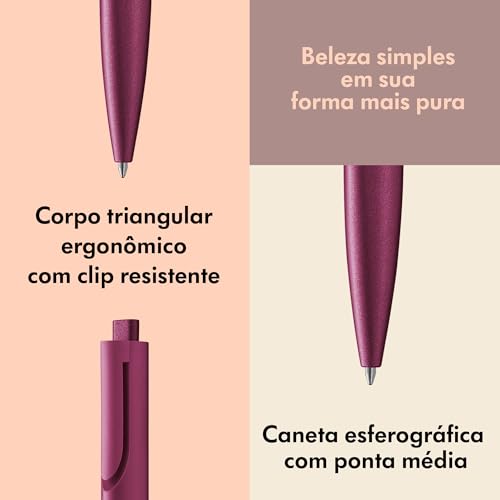 Caneta Esferográfica LAMY noto burgundy, Ponta Média, 283 M, Tinta Preta
