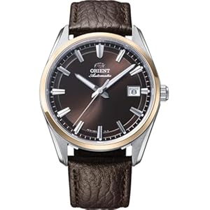 Orient Stretto Date RA-AC0R03Y Automatic Brown Dial Leather Strap Men’s Watch