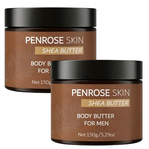 Body Butter Penrose Skin Body Butter for Men Scents Body Cream with Shea Butter Cocoa Butter & Coconut Oil Hydration That Hits & Long-Lasting Scent & Non-greasy (2 PCS)
