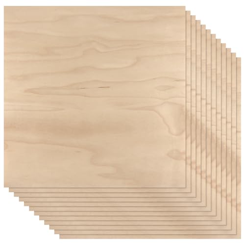 Boao 12 Pcs Wood Veneer Sheets 12 x 12 for Door Panel, Maple