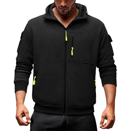 Sweat à capuche homme zippé slim fit en stretch et laine