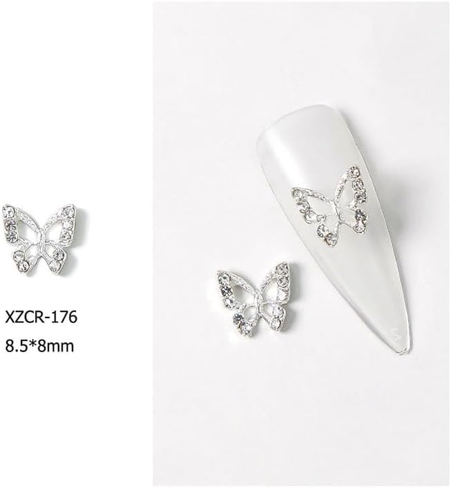 【上品で大人気♪】100 個 3D ネイルラインストーン蝶ネイルチャームクリスタルジルコンネイルアート装飾ダイヤモンド高級ネイルアートパーツアクセサリ