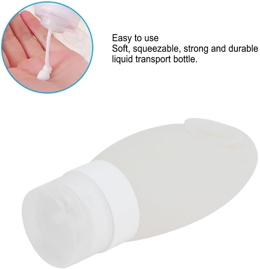 100ml Travel Silicone Squeeze Bottle Portable Design Refillable Leak-Proof Container for Shampoo, Lotion & Cosmetic Storage(Transparent)