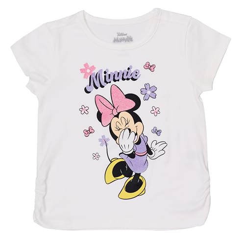 Disney Minnie Mouse & Lilo and Stitch 2-Pack Short Sleeve T-Shirt, Girls Cute Outfits for Toddlers3