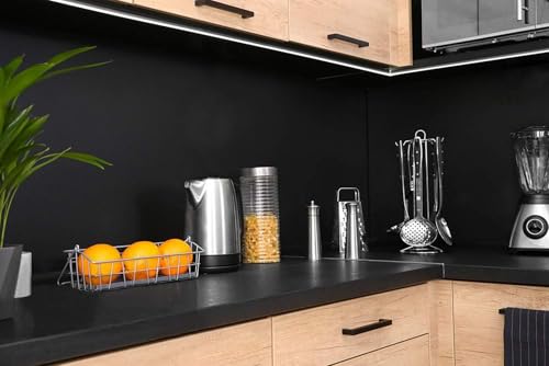 OXSHHGF Möbel-Klebefolie Schwarz Matt 40 cm x 2 m Möbelfolie Selbstklebende Deko-Folie für Küche, Tisch, Schrank, Fensterbank, Küchenfronten Schrankfolie Tischfolie Holzfolie schwarz