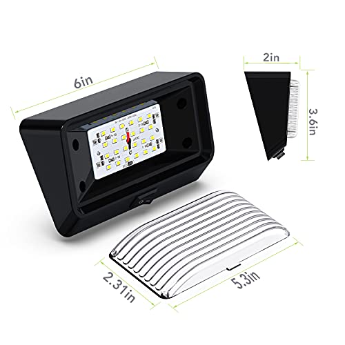 Leisure Led 2 Pack Rv Exterior Porch Utility Light With Switch 12V 280 Lumen Lighting Fixture. Replacement Lighting For Rvs, Trailers, Campers, 5Th Wheels Black Base Clear & Amber Len (Black, 2-Pack) #TOP1