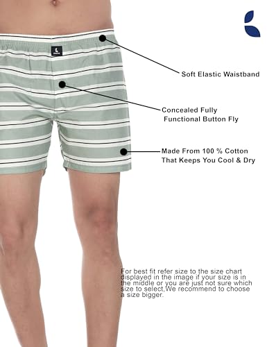 Image of Cotton Boxer Shorts for Men, Breathable, Comfortable & Lightweight (Pack of 2)
