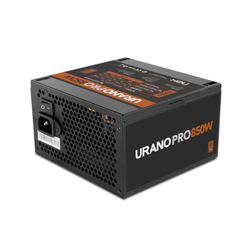 NOX Xtreme Products URANO Pro 850 W 80 Plus Bronze – Fuente de Alimentación ATX con Ventilador Silencioso 120 mm PWM, Protección Integral (OVP, UVP, OPP, SCP, OTP), PFC Activo, Cables Planos Largos
