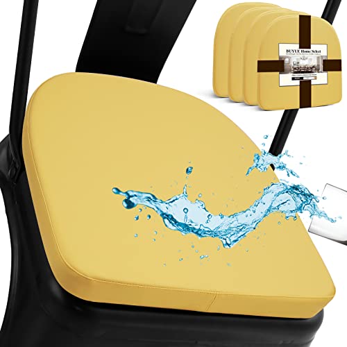 BUYUE 14" Metal Chair Cushions with Magnetic Set of 4,