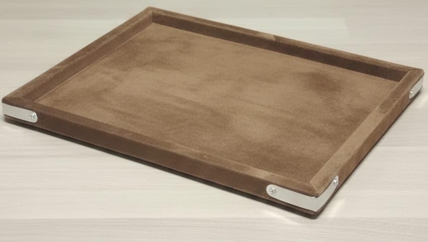 Image of Premium Coco Velvet Jewellery Display & Beading Tray | 12 x 9 Inch Organizer Tray for Necklaces, Bracelets, Cosmetics & Craft Storage | Soft Velvet Finish, Durable & (Pack of 1) (COCO)
