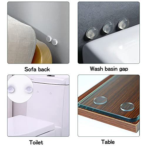Clear Rubber Feet, 100Pcs Self Adhesive Rubber Pads Sticky Dots, Non-Slip Cabinet Stoppers, for Furniture, Drawer Doors, Cutting Boards, Small Appliances, Electronic Products