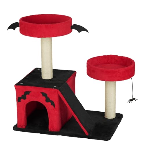 Torre rascador gótica para gatos grandes 27.5 pulg miniatura 1