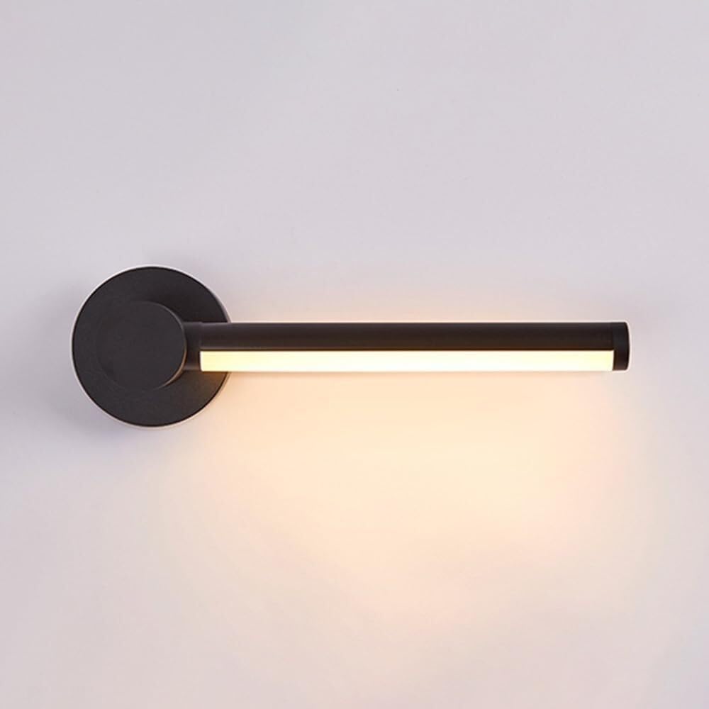 ASerZenith Rotatable Wall Light Modern Acrylic Long Wall Sconce Lighting Led Wall Lights Indoor, 7W Simple Linear Design Wall Lamp,Dark-White Light