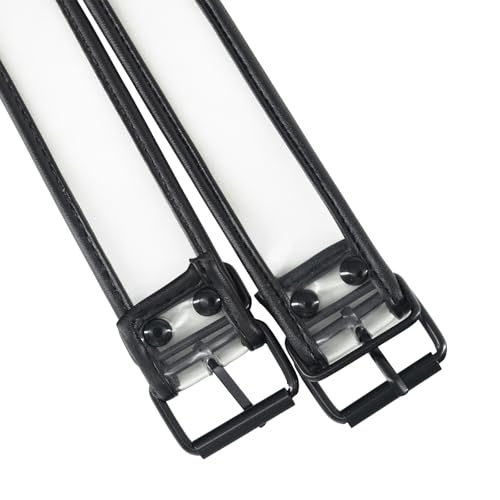 QUYUWOWO Cinto de couro com braçadeira ajustável para homens e mulheres, 2 peças, Transparente., Adj