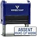 Absent Make-up Work Teacher Self Inking Rubber Stamp (Blue Ink) - Medium