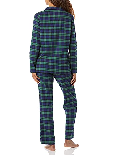 Amazon Essentials Women's Flannel Long-Sleeve Button Front Shirt and Pant Pajama Set2