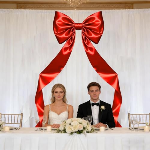 Lazo de Satén Gigante para Decoración para Bodas Cumpleaños y Navidad 4