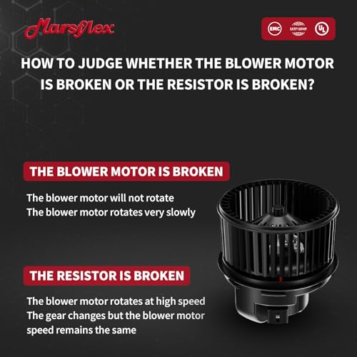 Image of Marsflex Front Blower Motor 700272 for 2013-2019 Ford CMax Escape Focus Transit Lincoln MKC 2014 2015 2016 2017 2018 Automotive Replacement Blower Motor Fan OE: PM9386 DV6Z19805B GV6Z19805AA
