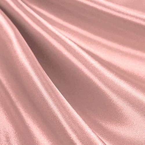 Tissu satiné charmeuse de mariage rose poudré de 5 yards pour vêtements
