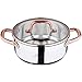 Bergner Infinity Chef Cacerola de inducción con Tapa de Vidrio, Acero Inoxidable, Plateado, 20 cm