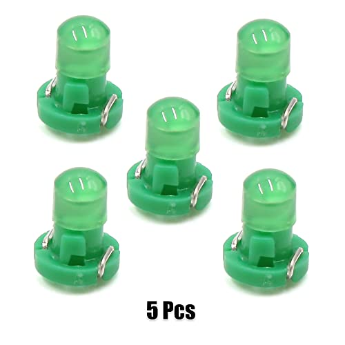uxcell 5 piezas bombillas LED verdes T3 para tablero 12V miniatura 6