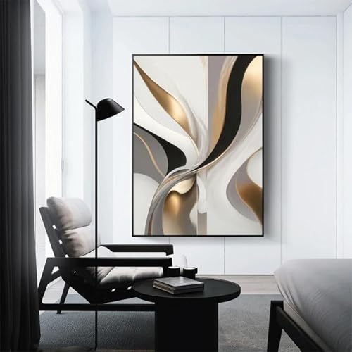 Peinture sur toile abstraite pour dynamiser une décoration intérieure terne sans travaux