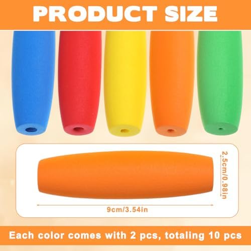 10PCS Crochet Hook Grips, Ergonomic Crochet Hook Grip for Crocheting and Knitting, Soft Removable Crochet-Hooks Handle for 2mm to 10mm Hooks