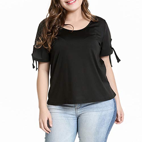 menolana Camiseta para Mulheres com Gola Larga Folgada de Verão, XL 2XL 3XL 4XL 5XL - 2XL