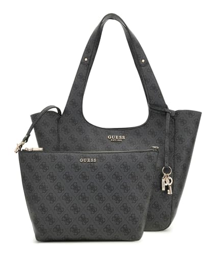 GUESS Calista 2 in 1 Tote Coal Logo