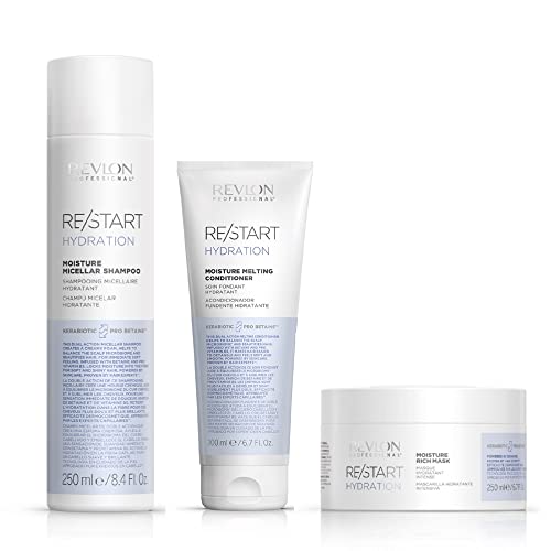 Masque Hydratant RE/START Revlon et routine shampoing micellaire soin cheveux secs