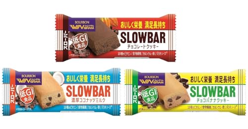 ブルボン スローバー（チョコレートクッキー ・チョコバナナ・濃厚ココナッツミルク × 各６本）18本セット