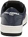 Karl Lagerfeld Paris Men's Recycled Leather Low top Sneaker, Navy, 7