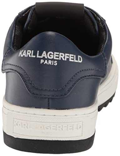 KARL LAGERFELD Men's Leather Two Tone Low Top Sole Sneaker3