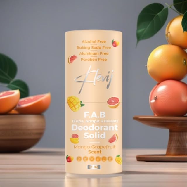 All Natural Mango Grapefruit Scented F.A.B. Deodorant | 1.7 oz For Fupa, Armpit, and Breast | Aluminum-Free, Alcohol-Free, Organic - Image 4