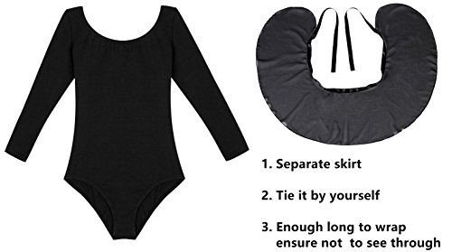 Danshow Girls Team Basic Long Sleeve Leotard With Skirt Kid Dance Ballet Tutu Dress(Kd3028-S-06) #TOP3