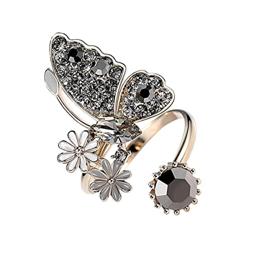 WRITWAA 1pc Open Adjustable Butterfly for Women Plated Fashion Finger