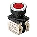 S3PF-P3R2BL, Illuminated Push Button (Flush), ?30, Red, 2 Normal Close, LED 100-220VAC