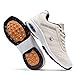 U.Ofeiy Men's Fashion Lace Up Leather Sneaker Casual Non-Slip Spikeless Golf Shoes for Men Outdoor Walking Shoes Golfers Beige Color Size 9.0