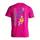 [アートワークスコウベ] バドミントン Tシャツ 半袖 練習着 ドライ やっぱりバドミントンが好きやねん ユニセックス L トロピカルピンク