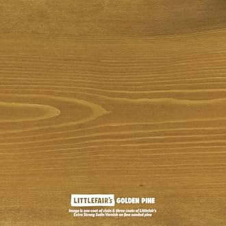 Littlefair's Wood Stain Water-Based - (Golden Pine) – Non-Toxic, Eco-Friendly & Quick Drying - Easy-to-Apply, Concentrated Formula for All Wood Types – 15ml Tester Pot