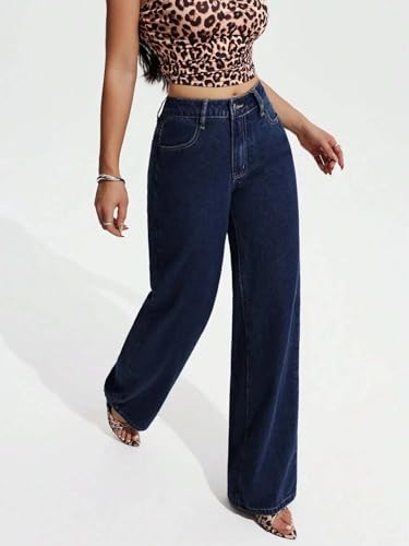 Image of KOTTY Women's High-Waist Button Relaxed Fit Casual Ankle Length Stylish Jeans