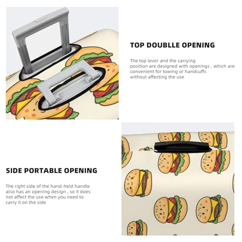 Luggage Cover Protector - Cute Cheeseburger Print Suitcase Covers for Luggage Fit 18-21 Inch Suitcase4