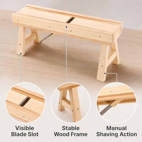 Máquina de afeitar de hielo manual de madera con protector de mano 6