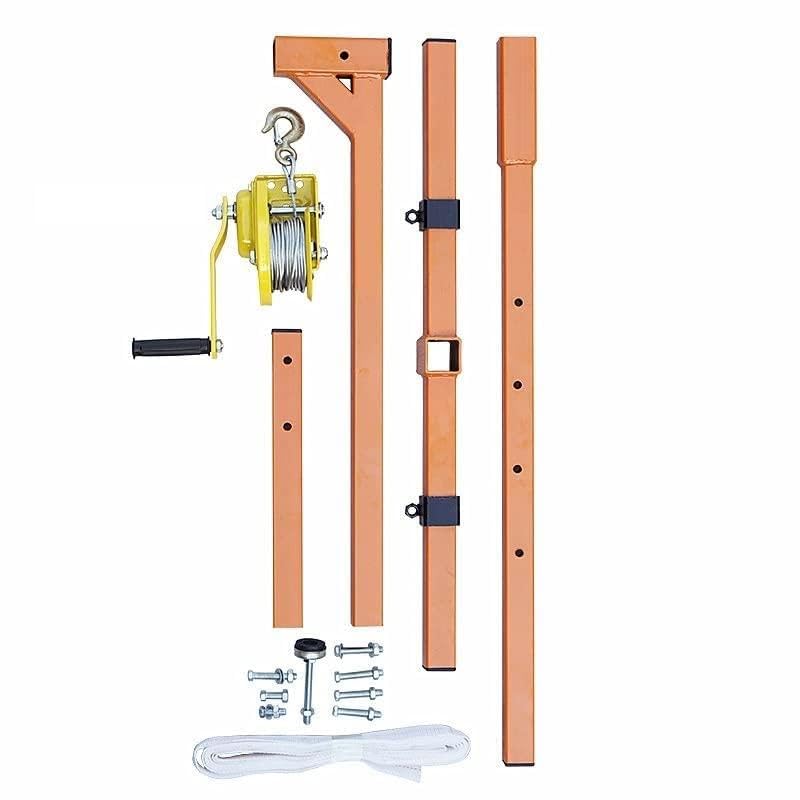 icVantA Install Air Conditioners Hand-cranked Winch, 10 15 20M Lifting Folding Self-Locking Manual Winch Disassembly Small Crane Tools (Color : Rope 15 Meter) (Rope 15 Meter)
