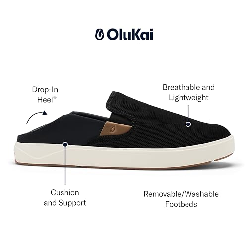 Image of OluKai Men's Lae'ahi NUI Slip-On Sneakers, Premium Leather & Mesh Details