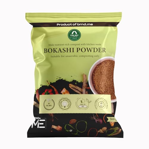 TrustBasket Bokashi Compost Maker Powder 500gms | Microbial inoculant to Initiate anaerobic Decomposition Indoors | Prevents Foul Smell in The Compost